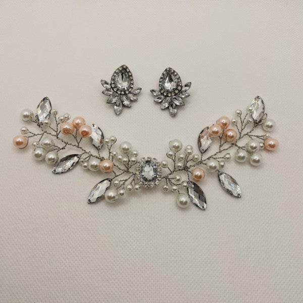 Francheska Schmuckset aus Ohrringen und Haarschmuck