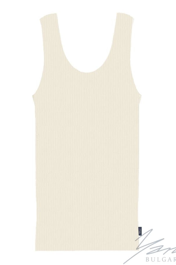 Elastisches Damen-Strick-Tanktop, Beige