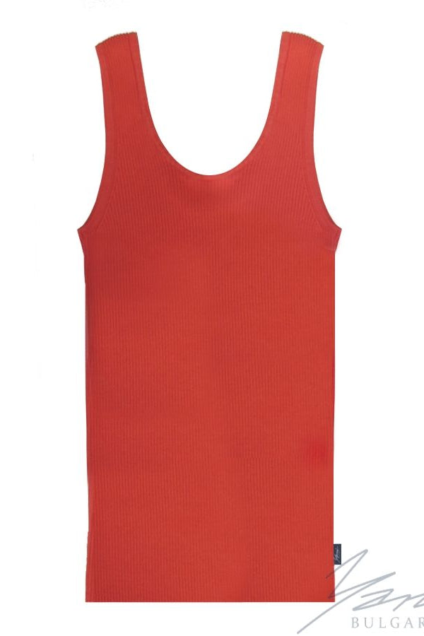 Elastisches Damen-Strick-Tanktop, Orange