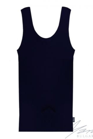 Elastisches Damen-Strick-Tanktop, Schwarz