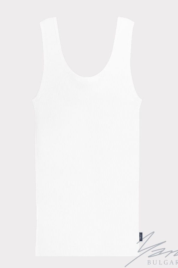 Elastisches Damen-Strick-Tanktop, Weiß